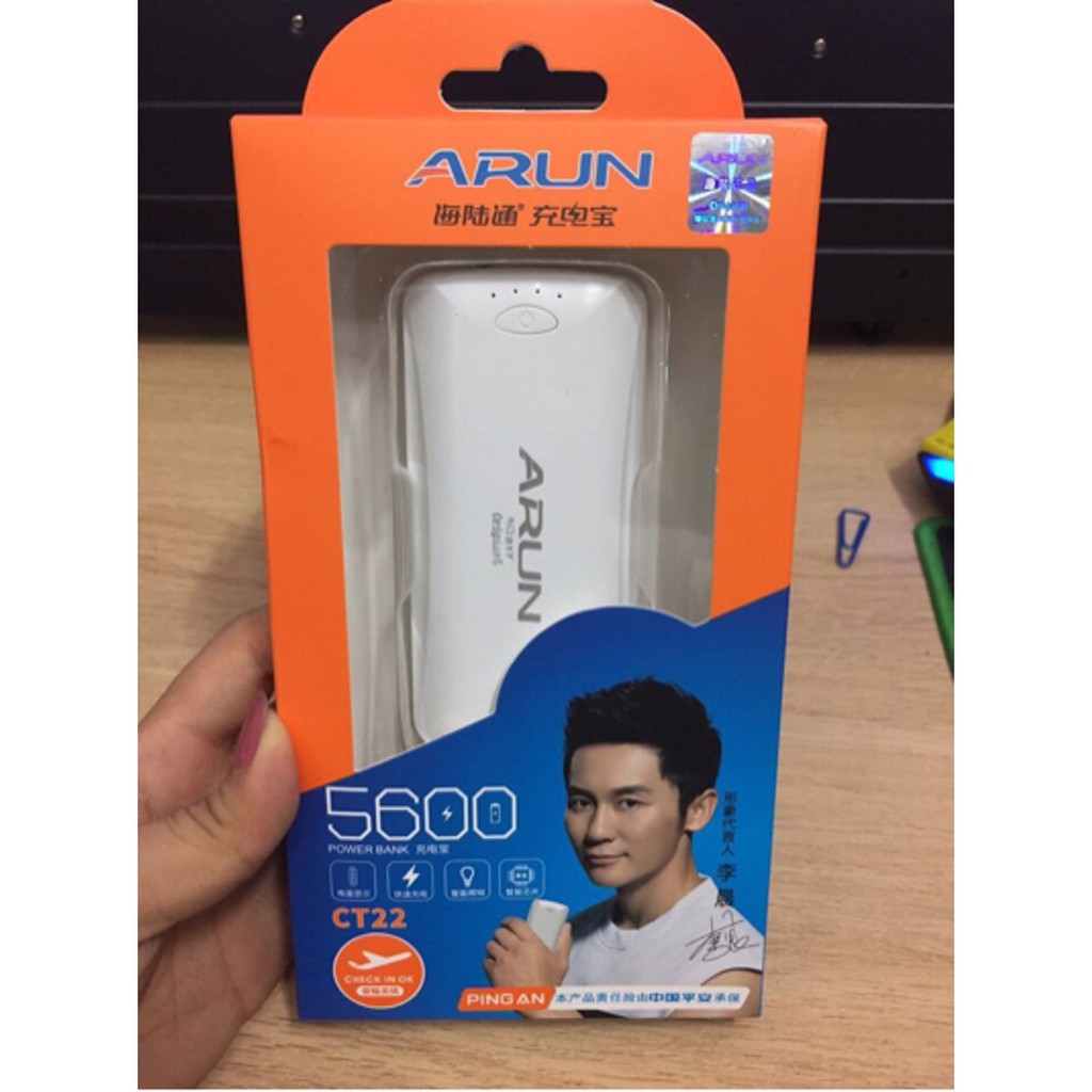 Pin sạc dự phòng Arun CT22 5600mAh - Kèm cáp sạc