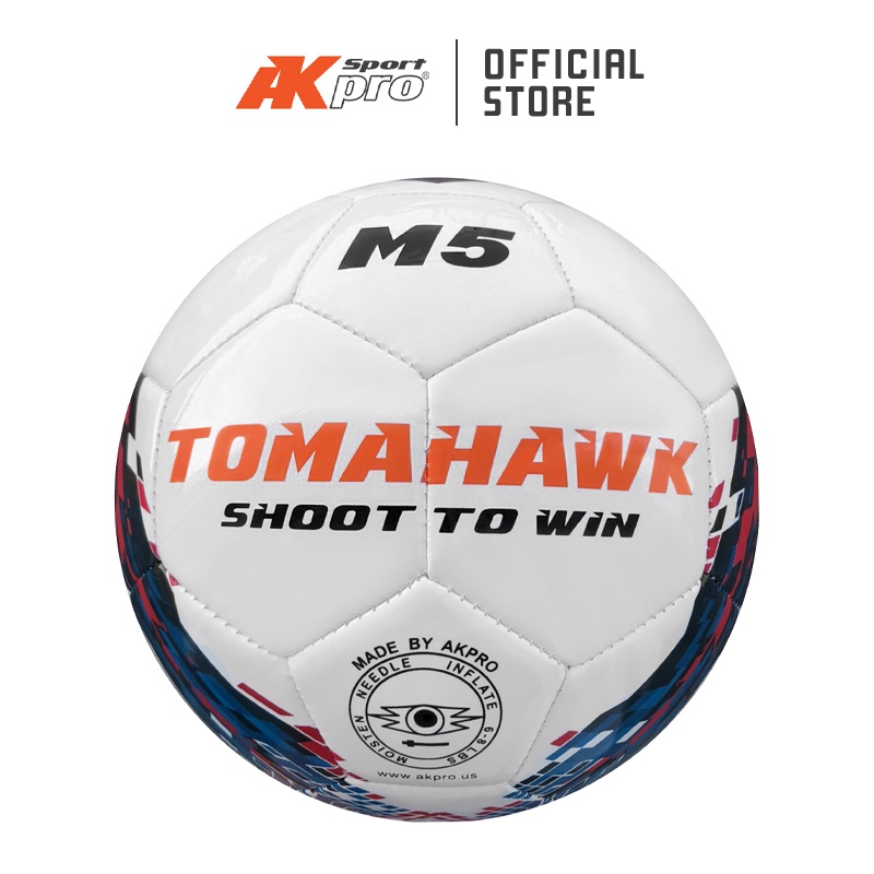 Bóng đá Trẻ em AKpro Tomahawk M số 4, 5 - Tặng kim bơm - Chính hãng