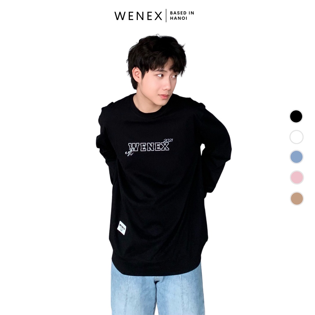 Áo Thun Dài Tay Sweater WENEX Phông Unisex Nam Nữ Cotton Oversize Form Rộng Local Brand Est 2021 Basic