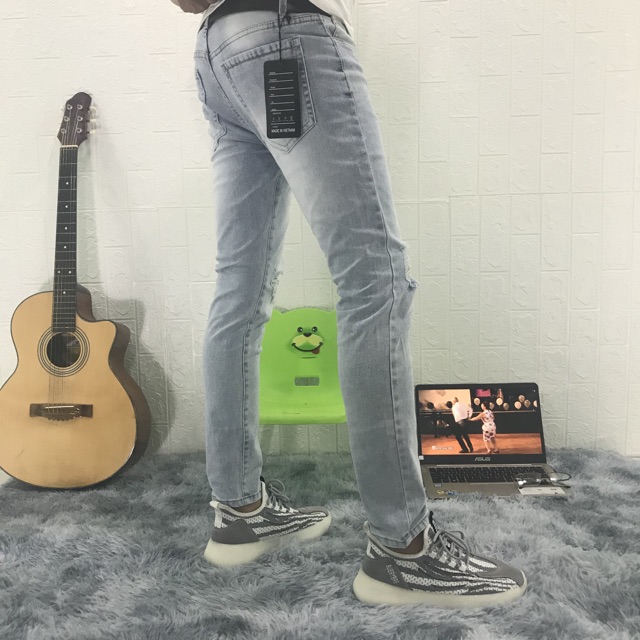 Quần jean nam wash bạc rách xước cá tính ôm body, MS 352 có size đại (28-34) | BigBuy360 - bigbuy360.vn