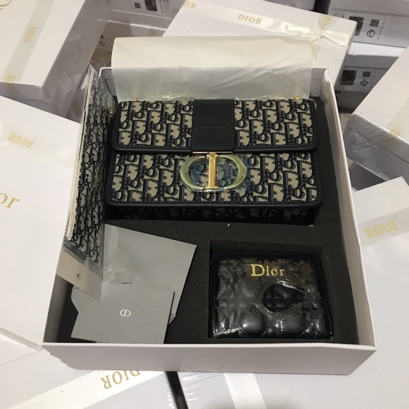Set túi DI O R montaigne hoạ tiết fullbox