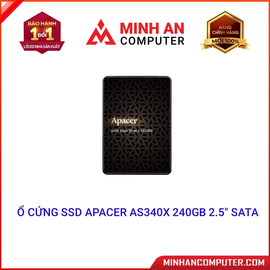 Ổ cứng SSD Apacer Panther AS340X 240GB (2.5&quot; | Sata III | 550/520 MBs | AP240GAS340XC-1)