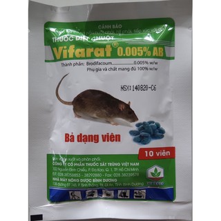 Viên diệt chuột sinh học Vifarat 10 viên Kẹo diệt chuột