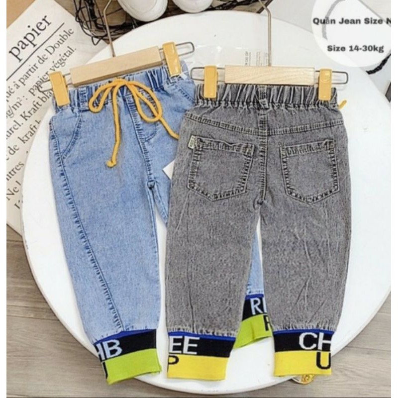 Quần Bò Bé Trai chất jean co dãn đẹp mát 10-20kg