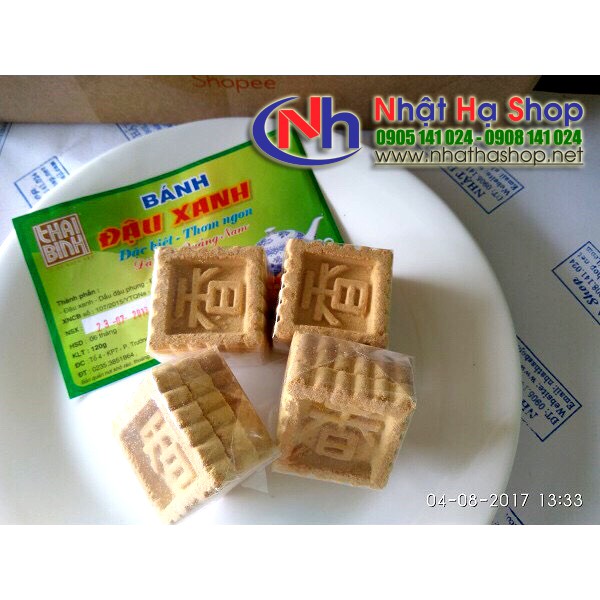 3 bánh đậu xanh nướng Thái Bình gói 100g - Đặc sản Quảng Nam