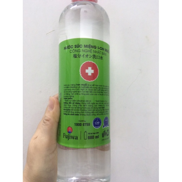 Nước muối sinh lý xúc miệng công nghệ nhật bản 680ml.