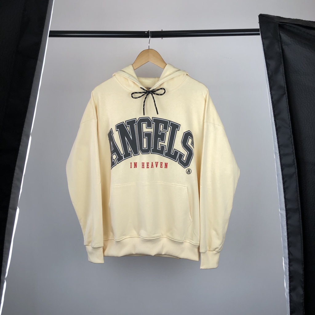 Áo Khoác Hoodie AngelLand ANGELS IN HEAVEN Màu KEM Chính hãng Nỉ Bông [AIC]