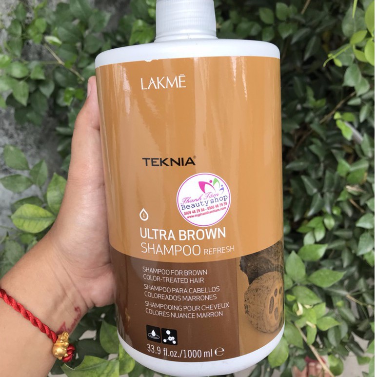 Dầu gội cho tóc nhuộm nâu Lakme Teknia Ultra Brown Shampoo Refresh 1000ml