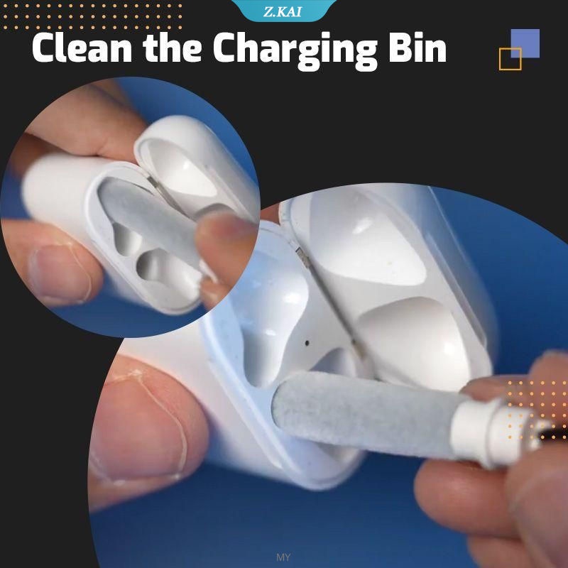 Bút vệ sinh tai nghe bluetooth Bộ bút làm sạch bền bỉ Hộp sạc tai nghe không dây eirpods Bàn chải làm sạch hộp sạc làm sạch sâu Làm sạch sâu