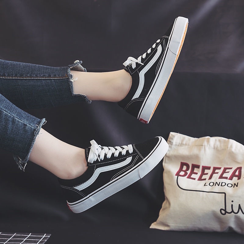 Giày vans đen old skool bản cao cấp 1-1 hàng trung full phụ kiện