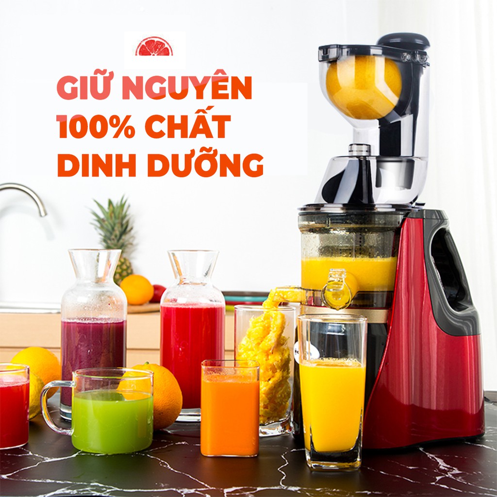 Máy Ép Chậm Nguyên Quả Hongxin Rh512 Máy Ép Chậm Hoa Quả Kiệt Bã 98% Công Nghệ Hiện Đại Hàn Quốc