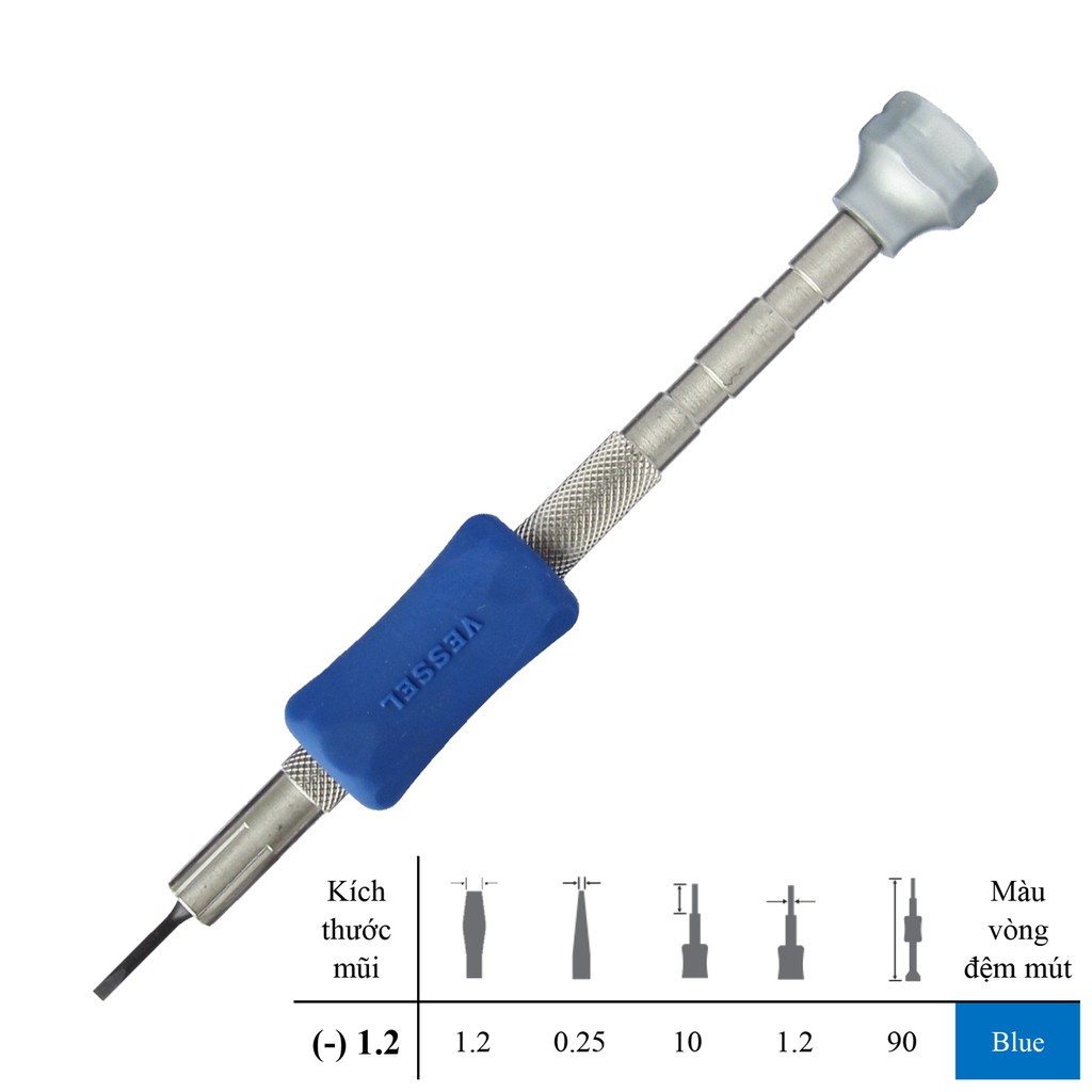 Bộ 06 cái tô vít mũi 2 cạnh siêu nhỏ No.TD-55 Vessel