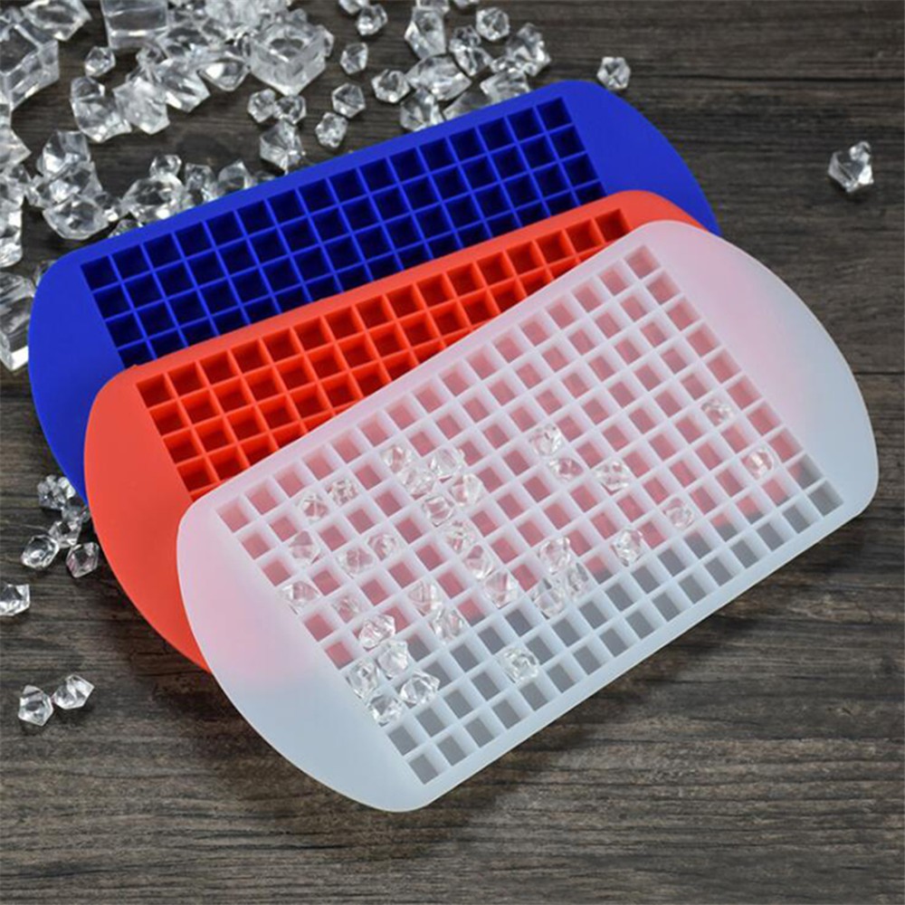 Khay làm đá viên 160 ô bằng silicon cấp thực phẩm mini nhiều màu sắc