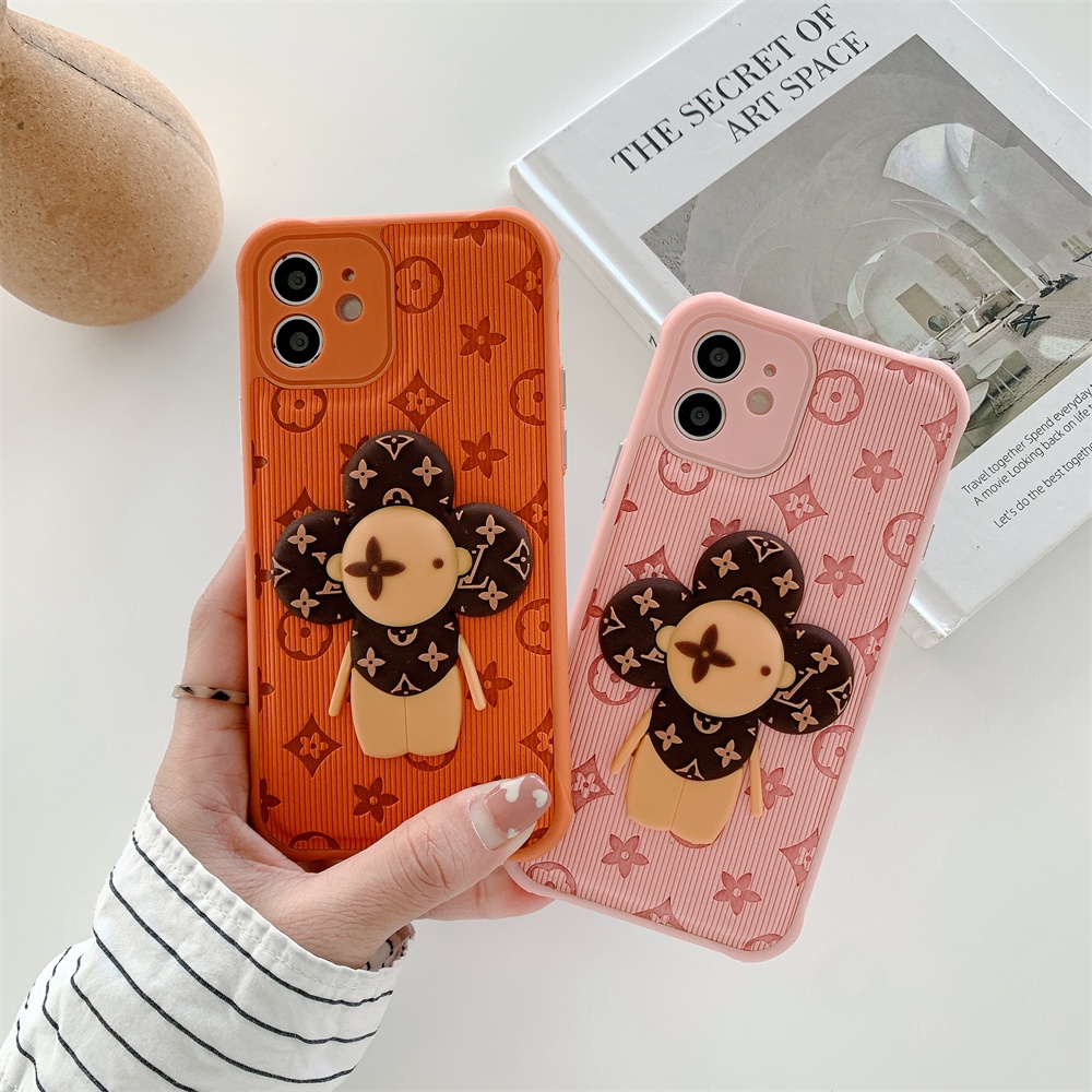 Sunflower Three-dimensional Pattern Fashion Personality Cover for IPhone 12 11 Pro Max XS Max XR X 8 7 Plus Protective Case Hot Sell