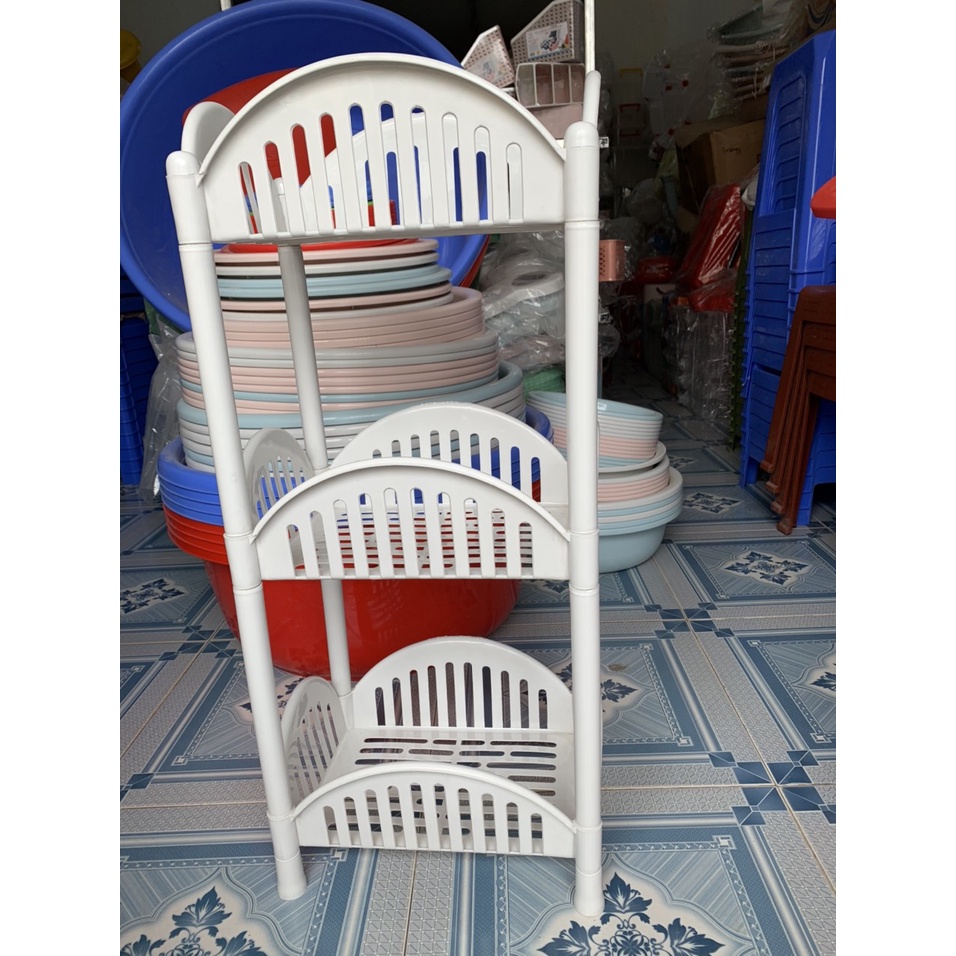 Kệ kiểu 2 tầng, 3 tầng 5522 giá nhựa để đồ tiện lợi. chính hãng Việt Nhật