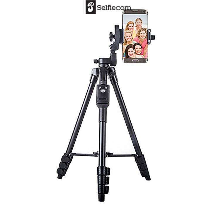 Chân đế điện thoại, chân đế máy ảnh, tripod  YuntengVCT 5208RM kiêm giá đỡ có remote Bluetooth điều khiển chụp từ xa