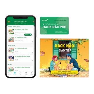 Sách Tiếng Anh Hack Não Giao Tiếp (2021) - Có App thực hành giao tiếp nhiều chủ đề và chấm điểm phát âm bằng AI