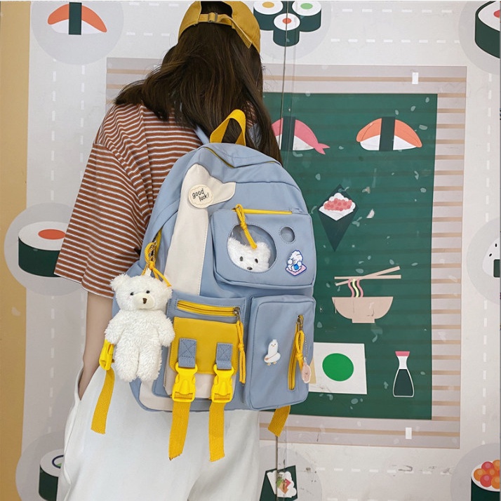 Balo unisex đi học đi chơi chất vải chống thấm BAG U FON26