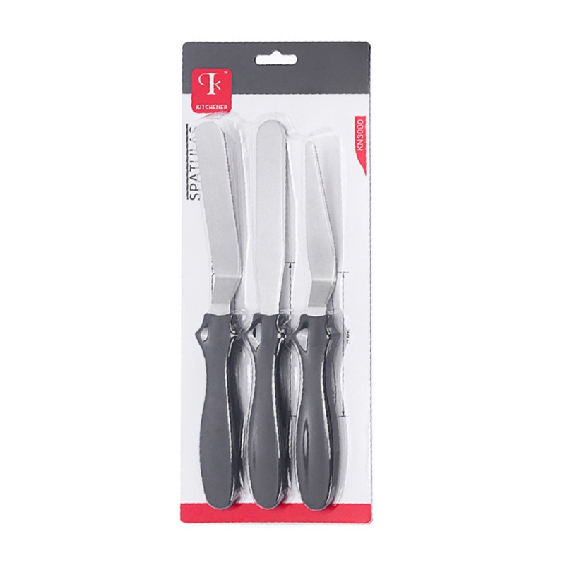 Set 3 dao chà láng bánh kem bằng thép không gỉ tiện dụng