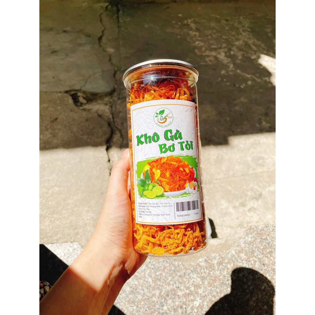 Khô Gà Bơ Tỏi Thơm Ngon Khó Cưỡng Hũ 300gr