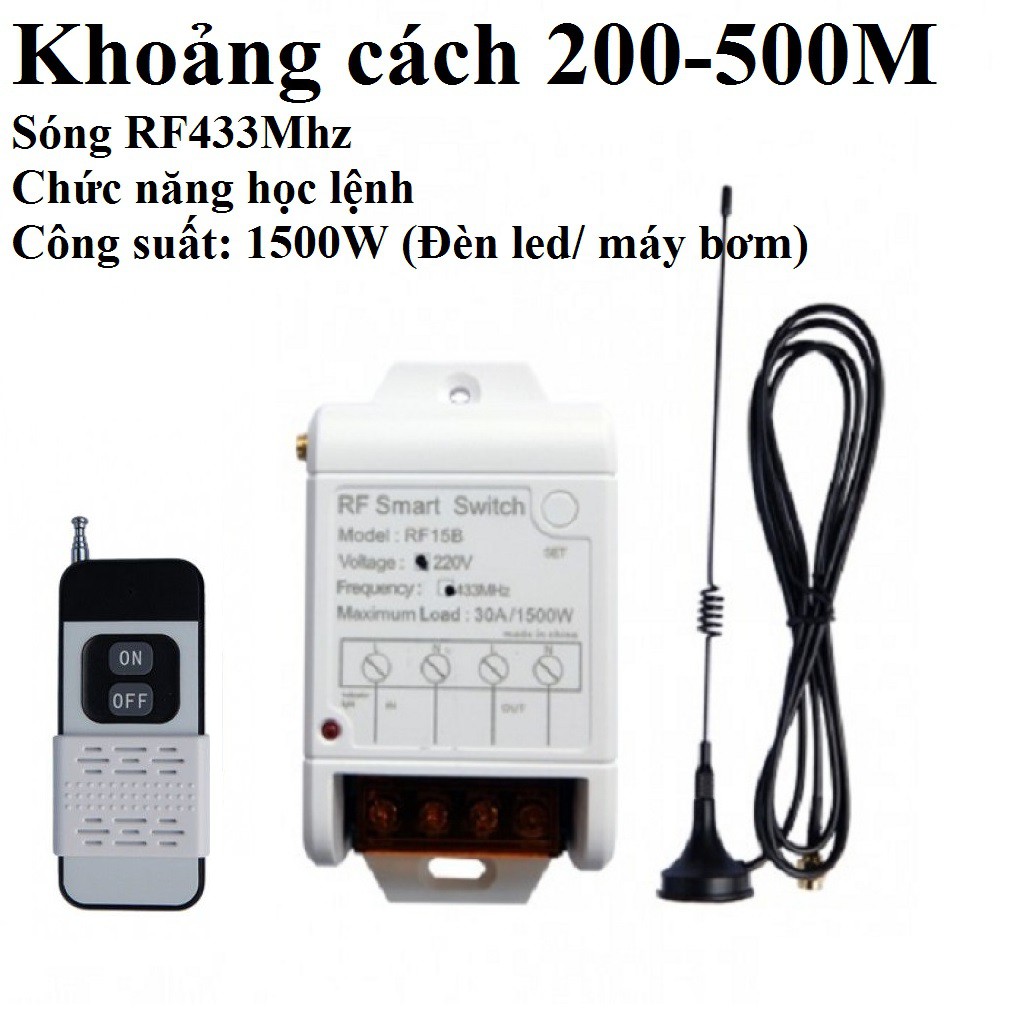 Công Tắc Điều Khiển Từ Xa Kawasan RF15B Công Suất 1500W