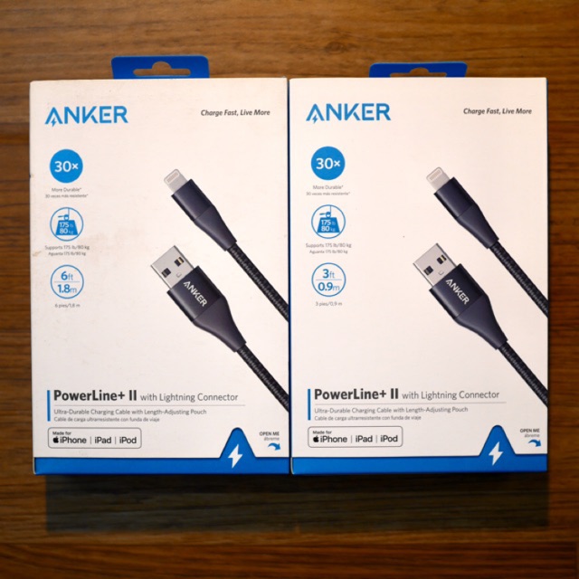 (New fullbox) Cáp siêu bền lightning Anker Powerline+ 2 0.9m A8452 - 1.8m A8453 và cáp Powerline Select+ A8012