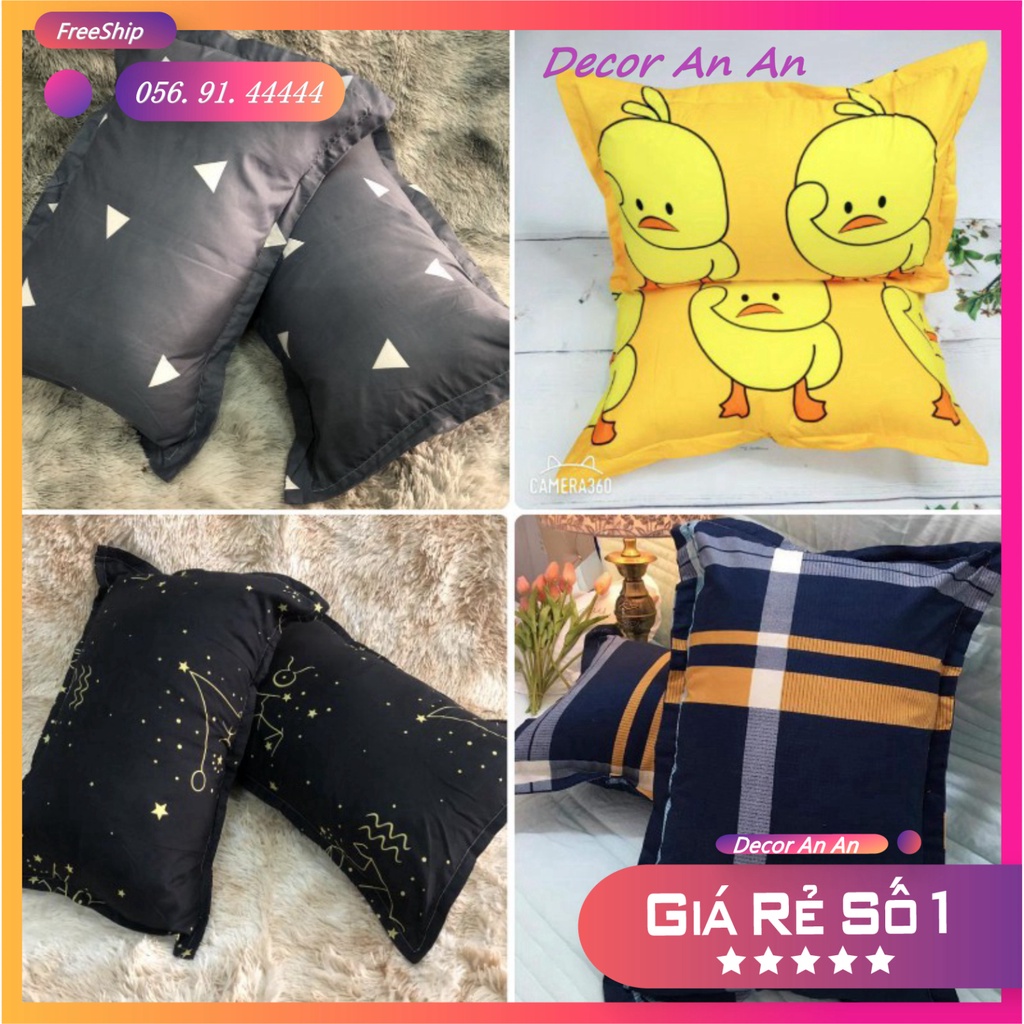 Vỏ gối nằm cotton poly_vỏ gối đẹp,dễ thương_hàng không kèm ruột_ kích thước 45x65(SẢN PHẨM GỒM 1 CHẾC) | BigBuy360 - bigbuy360.vn