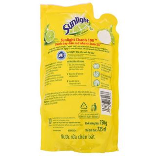 Nước rửa chén Sunlight túi 750g