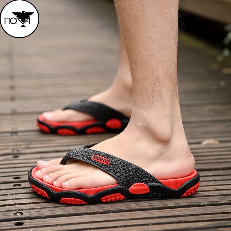 Men's flip-flops light breathable large size beach pinch sandals and slippers