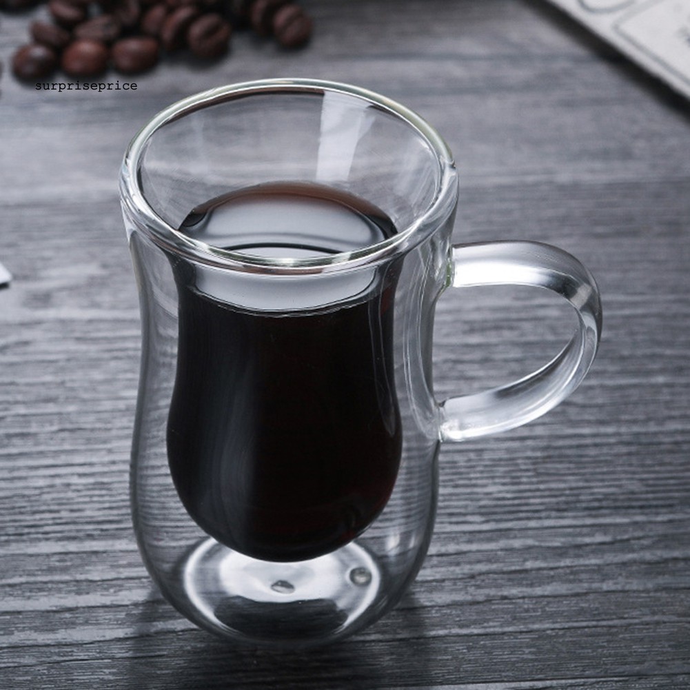 Ly Thủy Tinh 2 Lớp Cách Nhiệt 80ml Đa Năng Tiện Dụng