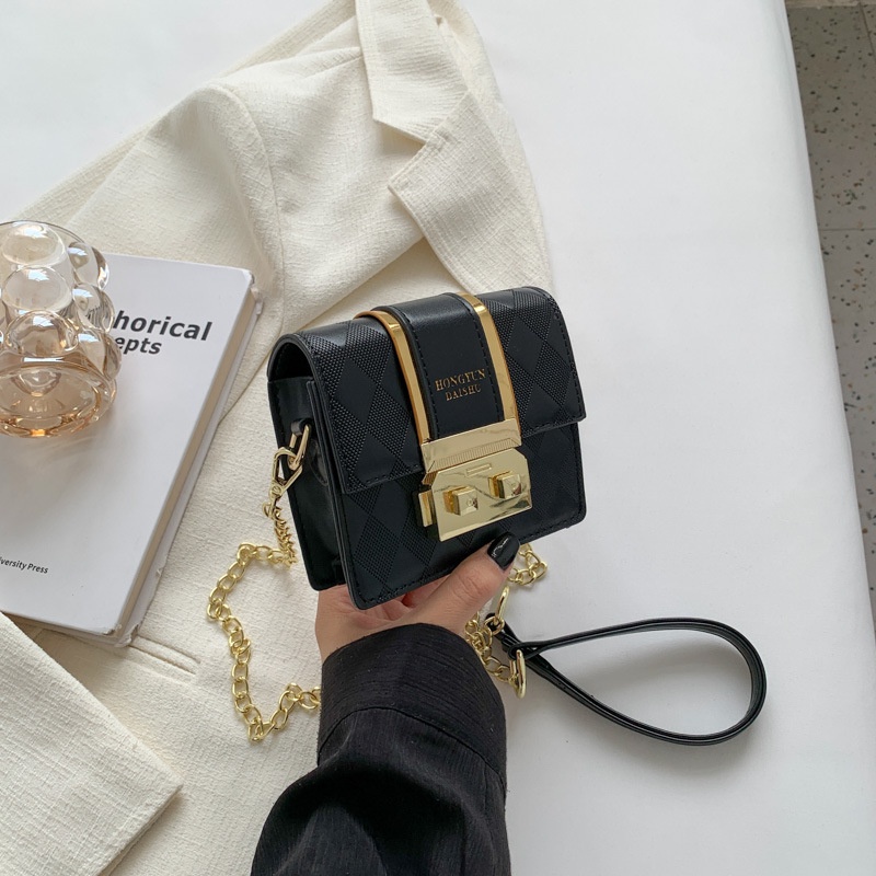 Túi Đeo Chéo Dây Xích Dáng Vuông Nhỏ Phong Cách retro Mới