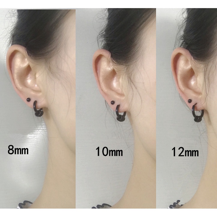 Khuyên Tai Dạng Xỏ Bằng Thép Titan Không Gây Dị Ứng Thời Trang Cho Nam Và Nữ T485
