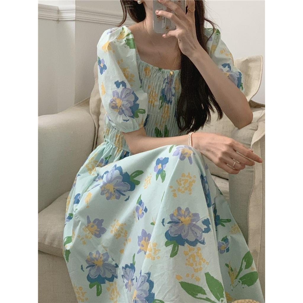 Đầm Dài In Hoa Phong Cách Thời Trang 51778