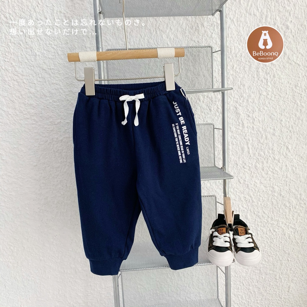 Quần bé trai Jogger Just Ready siêu chất, chất nỉ da cá mềm đẹp thoải mái vận động -PITUPI-BEBOONG