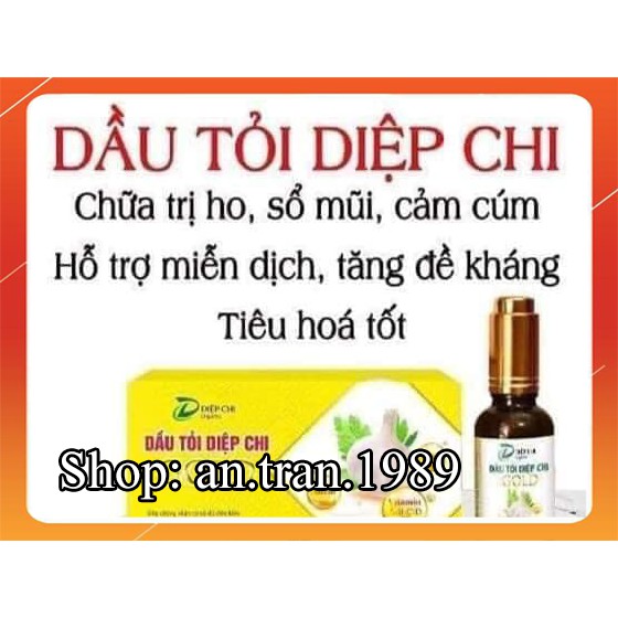 Hỗ Trợ Trị Ho, Cảm, Sổ Mũi, Nghẹt Mũi - Dầu Tỏi Diệp Chi Gold