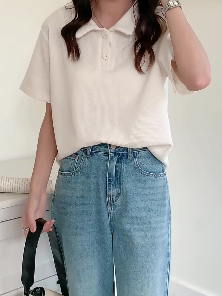 [Hàng Quảng Châu]Áo Thun polo Tay Ngắn Màu Sắc Đơn Giản | BigBuy360 - bigbuy360.vn