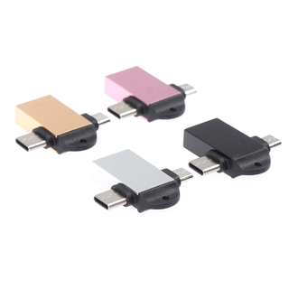 Đầu Chuyển Đổi 2 Trong 1 Type-C Micro Usb Otg Cho Android Usb 3.1