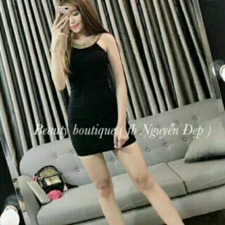 Đầm body phối kim sa