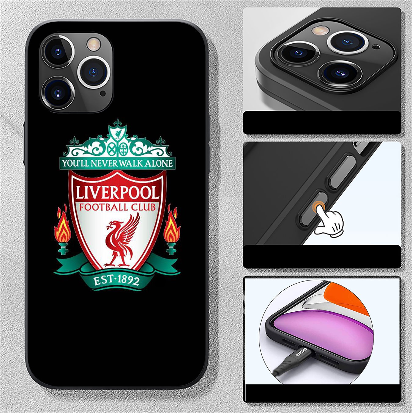 Ốp điện thoại silicon mềm in logo Liverpool màu đỏ cho Huawei P30 Pro Lite Y6 Y7 Y9 Prime 2019 2018 Y9Prime