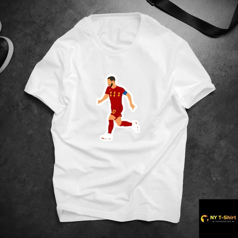 [Freeship] Áo Thun In Hình Eden Hazard Mã 06 - Áo In Hình Cầu Thủ Bóng Đá