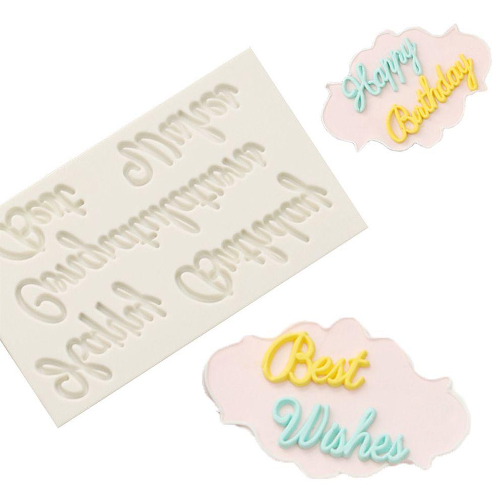 Khuôn Silicone Tạo Hình Chữ Happy Birthday Trang Trí Bánh