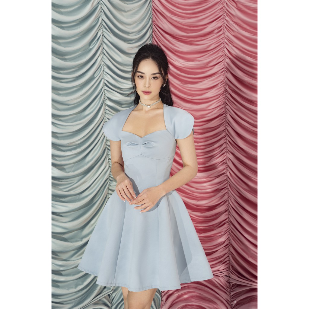 [Mã WABRWA15 giảm 15% đơn 300K] MOLLYNISTA - Đầm Fiona xanh biển tay tròn dáng A | BigBuy360 - bigbuy360.vn