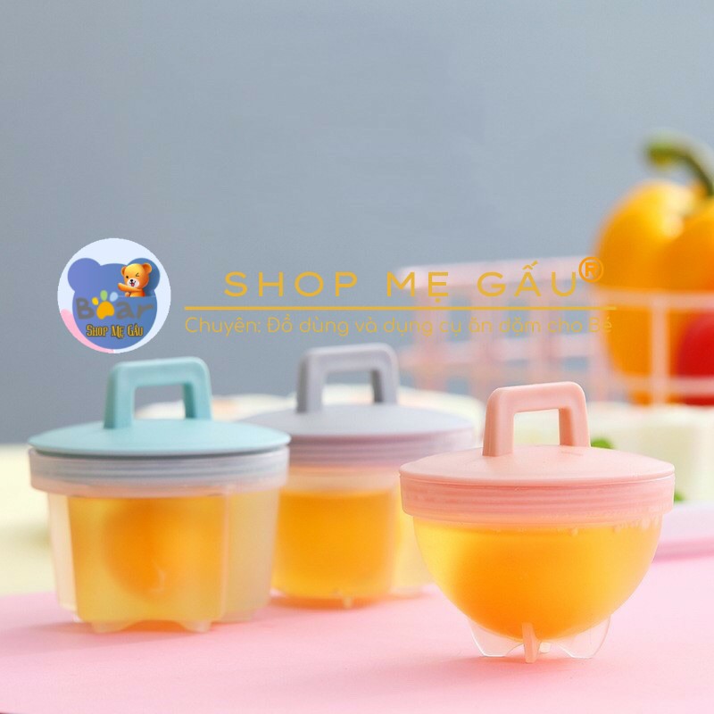 Khuôn hấp bánh, trứng, đồ ăn, làm caramen/pudding/flan/thạch (Sét 4c) kèm chổi quét silicon chống dính cho bé