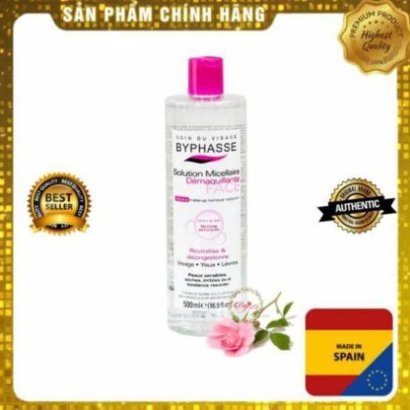 [Hàng Chính Hãng] Byphasse - Nước Tẩy Trang 500ml-Tẩy Trang Dành Cho Mọi Loại Da