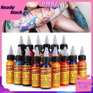 Bmai Chuyên Nghiệp Mực Xăm Đơn Sắc 16 Màu Bộ 30ml Chai Hình Xăm Sắc Tố Mực