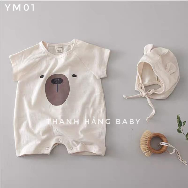 Body Bé Trai Bé Gái, Bộ Body Cho Bé Kèm Mũ Thanh Hằng Baby 5 Đến 13 Kg