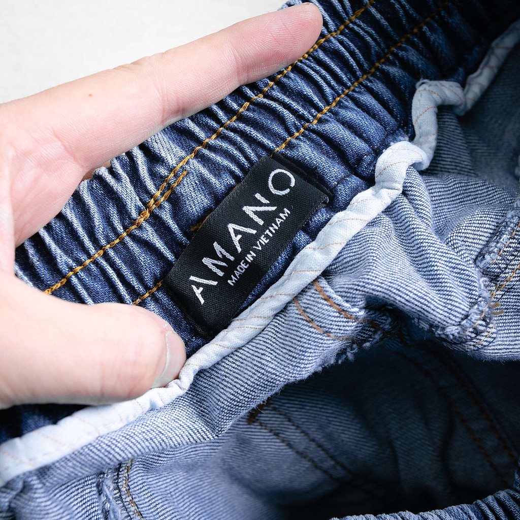 Quần JEAN cạp chun kết hợp cùng dây rút form baggy QJ582 | BigBuy360 - bigbuy360.vn