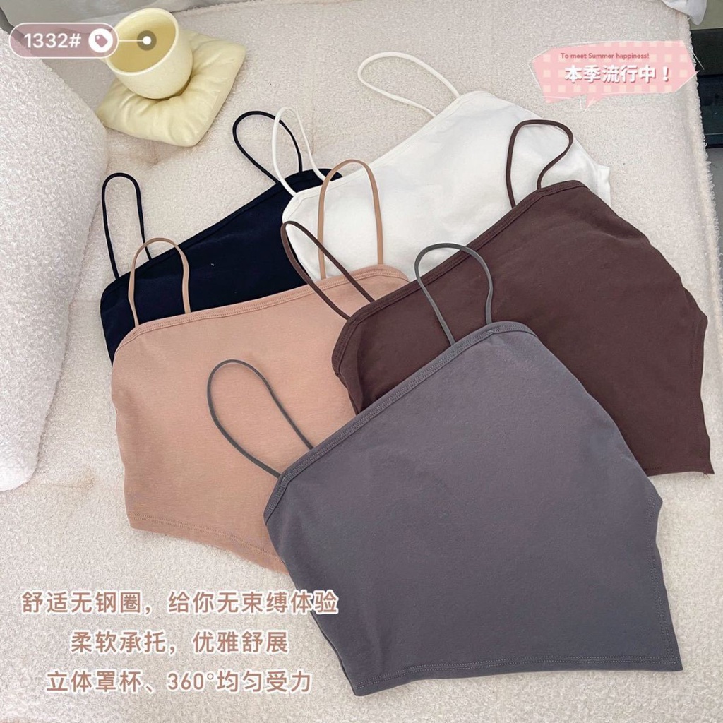 Áo 2 dây kiểu vạt chéo, áo 2 dậy vạt yếm có lót ngực kiểu dáng điệu đà cá tính chất vải cotton co giãn - Mia Shore M1332
