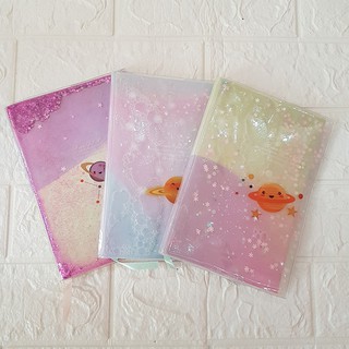 HCM -Sổ tay bìa nhựa kim tuyến độc đáo hình Hành tinh vũ trụ