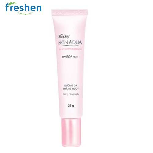 ✅ (CHÍNH HÃNG + QUÀ TẶNG) Tinh chất chống nắng dưỡng trắng Sunplay Skin Aqua Silky White Essence SPF50+ PA++++ 25g